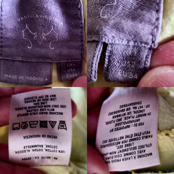 Anthropologie x Vanessa Virginia Halter Dress Sz 2 Floral Sundress‎ Yellow Strap - Picture 11 of 11